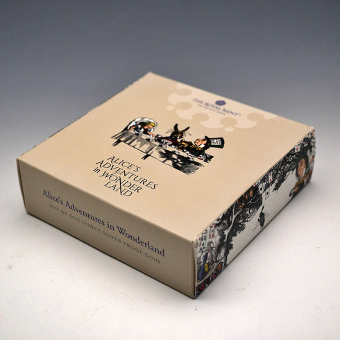 英国 2ポンド記念銀貨 「不思議の国のアリス」1オンスプルーフ銀貨 RoyalMint ケース・説明書付