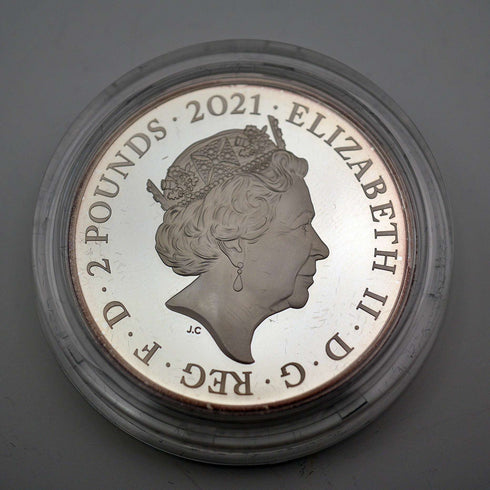 英国 2ポンド記念銀貨 「不思議の国のアリス」1オンスプルーフ銀貨 RoyalMint ケース・説明書付