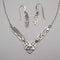 British Vintage Rennie Mackintosh Style Sterling Silver Necklace & Earrings Kit Heath