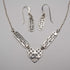 British Vintage Rennie Mackintosh Style Sterling Silver Necklace & Earrings Kit Heath