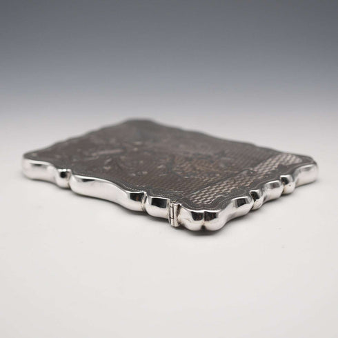 1902年 英国アンティーク 純銀製カードケース 61g Sydney&Co