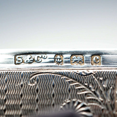 1902年 英国アンティーク 純銀製カードケース 61g Sydney&Co