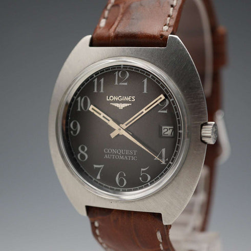 Reloj de pulsera Longines Conquest automático de 3 manecillas con calendario, aprox. 1975, Cal. L633.1, en buen estado de funcionamiento