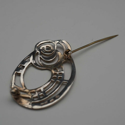 British Vintage Sterling Silver Rennie Mackintosh Style Rose Brooch Kit Heath