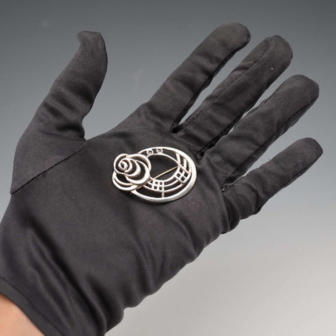 British Vintage Sterling Silver Rennie Mackintosh Style Rose Brooch Kit Heath