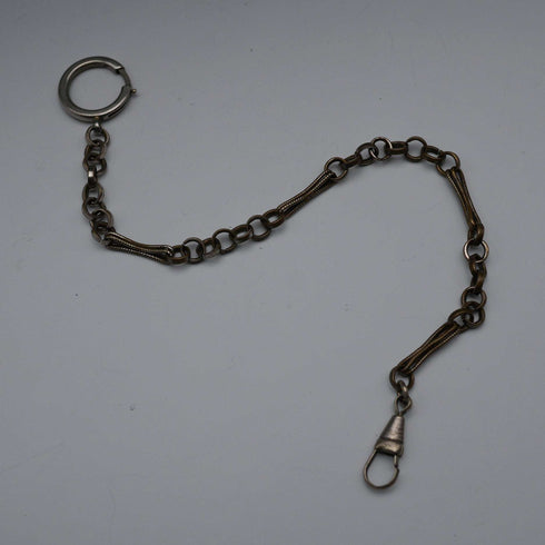 Vintage Two-Tone Fancy Link Swivel Clasp Albert Chain