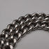Antique British Sterling Silver Double Albert Chain 51g with Sterling Silver Locket Fob