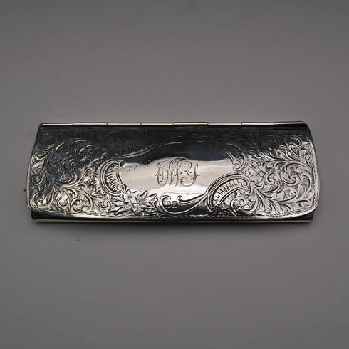 1907 Antique British Sterling Silver Spectacle Case and Spectacles by White & Reynolds