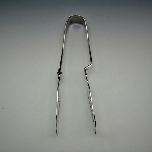 British Antique Silver Plate Sandwich Tongs by William Hutton
