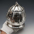 Barril para galletas de plata chapada, antiguo británico, George Cutts