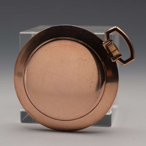 Circa 1950 Vintage Swiss Renis Pocket Watch Gold Filled Slim Open Face In Good Working Order