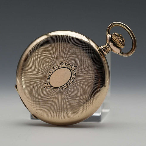 Circa 1930 Switzerland Zenith Pocket Watch Swan Neck Mechanical Gold Plated Hunter Case Good Working Order