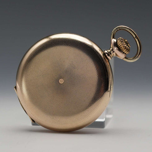 Circa 1930 Switzerland Zenith Pocket Watch Swan Neck Mechanical Gold Plated Hunter Case Good Working Order
