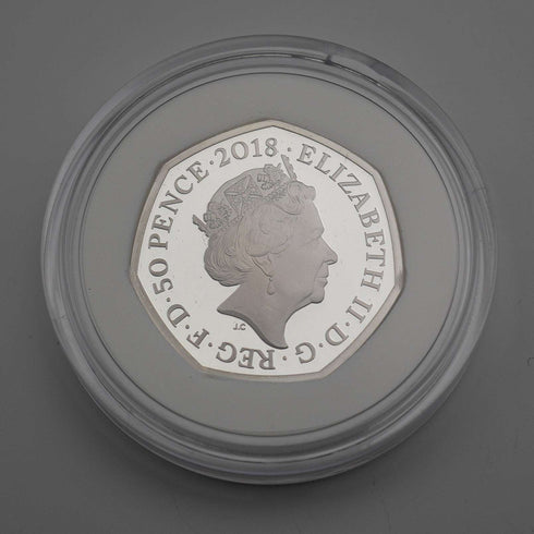 英国 ビアトリクス・ポター 生誕150年記念 「フロプシーバニー」50ペンス記念銀貨 RoyalMint ケース・説明書付 23782