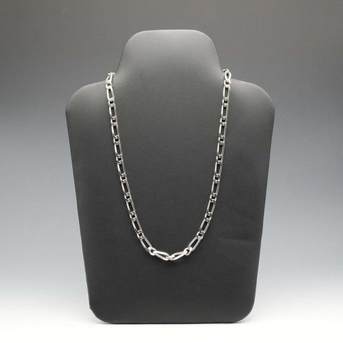 Vintage Figaro Chain Sterling Silver Necklace 56cm 44g