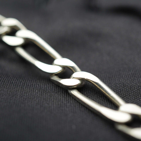Vintage Figaro Chain Sterling Silver Necklace 56cm 44g