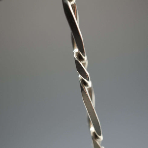 Vintage Figaro Chain Sterling Silver Necklace 56cm 44g