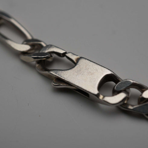 Vintage Figaro Chain Sterling Silver Necklace 56cm 44g