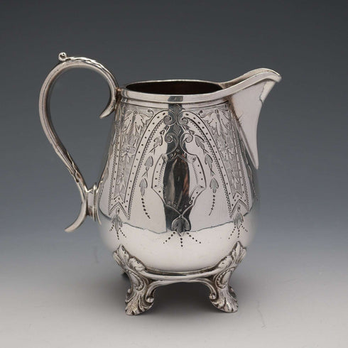 Late 19th Century English Antique Silver Plated Coffee Set by B. Grayson & Son