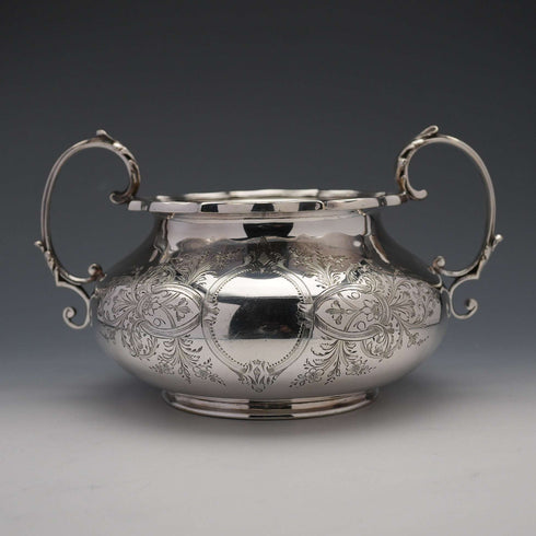 1882年 英国アンティーク シルバープレート製 ティーセット Elkington