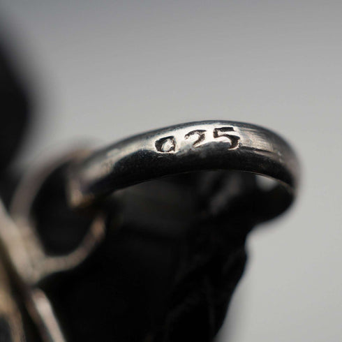 Colgante vintage de amatista con base de plata de ley, incluye cadena de cuero y plata de ley