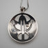 Colgante circular Art Nouveau de plata de ley vintage británica, con cadena de plata de ley, Kit Heath