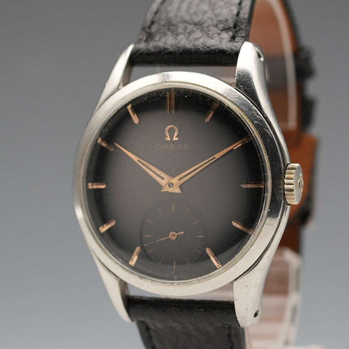 1950年頃 オメガ 紳士用 機械式腕時計 Ref2503-1 Cal265 ブラックダイヤル 動作良好