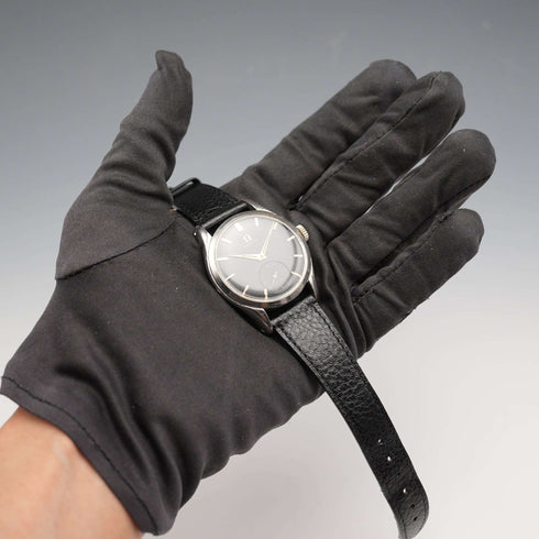 1950年頃 オメガ 紳士用 機械式腕時計 Ref2503-1 Cal265 ブラックダイヤル 動作良好