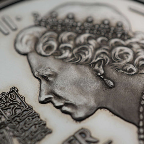 1977年 英国エリザベス2世女王 戴冠25周年 記念銀貨 45g Birmingham Mint ケース付