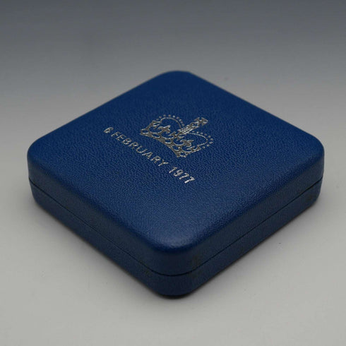 Moneda de plata conmemorativa del 25º aniversario de la coronación de la Reina Isabel II del Reino Unido, 1977, 28g, Royal Mint, con estuche y certificado.