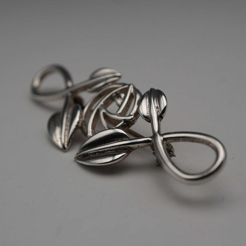 British Vintage Rennie Mackintosh Style Sterling Silver Brooch 7.2g Carrick