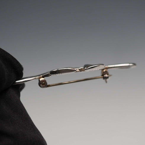British Vintage Rennie Mackintosh Style Sterling Silver Brooch 7.2g Carrick