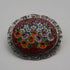 Vintage 800 Silver Micromosaic Floral Brooch