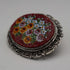 Vintage 800 Silver Micromosaic Floral Brooch