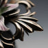 US Antique Sterling Silver, Enamel & Gold Plated Floral Brooch by W. E. Richards