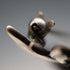 US Antique Sterling Silver, Enamel & Gold Plated Floral Brooch by W. E. Richards