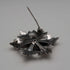 US Antique Sterling Silver, Enamel & Gold Plated Floral Brooch by W. E. Richards