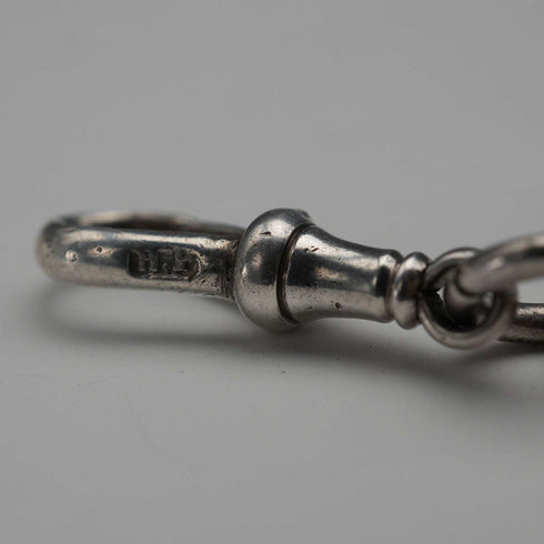 1893년 영국 앤틱 순은제 앨버트 체인 35g 캐나다 25센트 은화 포브