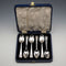 Juego de 6 cucharillas de té de plata de ley, vintage británico de 1934, conmemorativas del Jubileo, 55g en total, Northern Goldsmiths Co, con estuche.