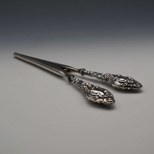 1910年 英国アンティーク 純銀ハンドル グローブストレッチャー J&R Griffin