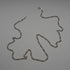 British Vintage Sterling Silver Figaro Chain Necklace 60cm 11g