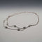 UK Vintage Sterling Silver Double Chain & Oval Bead Necklace 45cm 15g