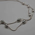 UK Vintage Sterling Silver Double Chain & Oval Bead Necklace 45cm 15g