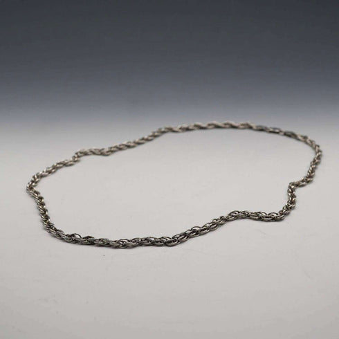 英国古董纯银编织感长款项链 60cm 28g