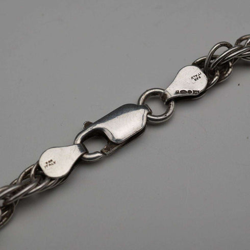 英国古董纯银编织感长款项链 60cm 28g