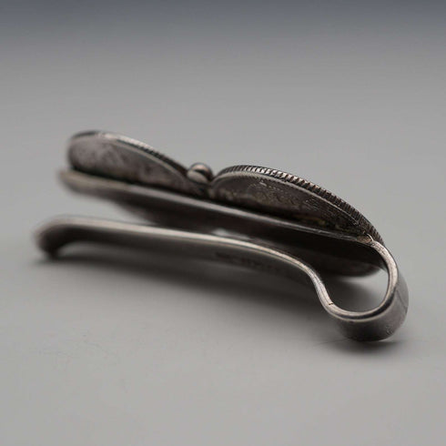 English Vintage Double Sixpence Sterling Silver Tie Clip