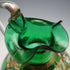 British Vintage Enamel-Decorated Green Glass Vase with Handle ②