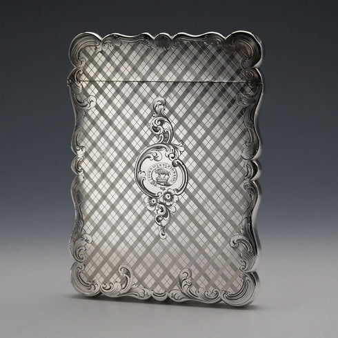1846年 英国古董纯银名片盒 77g Edward Smith