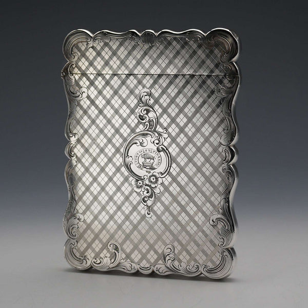 1846年 英国アンティーク 純銀製 カードケース 77g Edward Smith