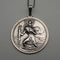 Vintage St. Christopher Sterling Silver Medal Pendant with Sterling Silver Necklace, Total 5.9g